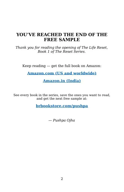 Page 3 of the free sample of The Life Reset