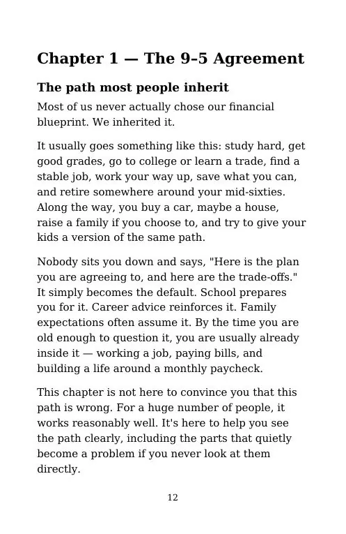 Page 3 of the free sample of The Paycheck Trap