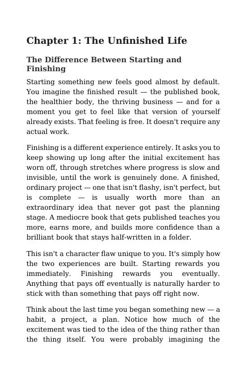 Page 2 of the free sample of Finish What You Start