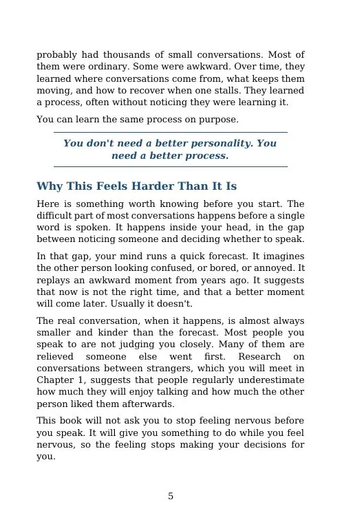 Page 2 of the free sample of Start the Conversation